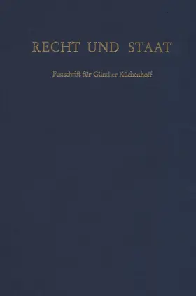 Hablitzel / Wollenschläger |  Recht und Staat. | Buch |  Sack Fachmedien