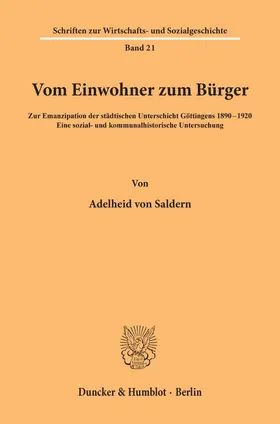 Saldern |  Vom Einwohner zum Bürger. | Buch |  Sack Fachmedien