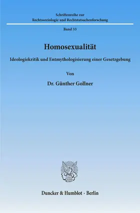 Gollner |  Homosexualität. | Buch |  Sack Fachmedien