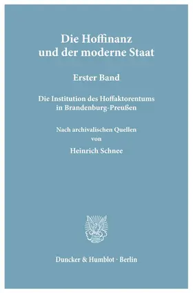 Schnee |  Die Hoffinanz und der moderne Staat. | Buch |  Sack Fachmedien