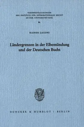 Lagoni |  Ländergrenzen in der Elbemündung und der Deutschen Bucht. | Buch |  Sack Fachmedien