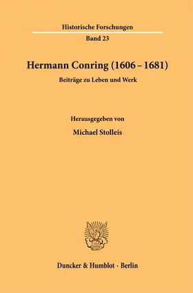 Stolleis |  Hermann Conring (1606 - 1681). | Buch |  Sack Fachmedien