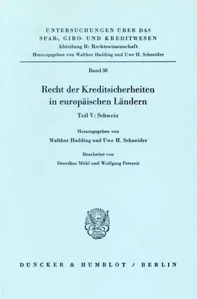 Hadding / Schneider |  Schweiz. | Buch |  Sack Fachmedien