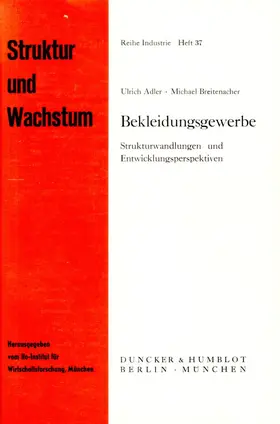 Adler / Breitenacher |  Bekleidungsgewerbe. | Buch |  Sack Fachmedien