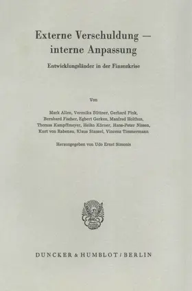 Simonis |  Externe Verschuldung - interne Anpassung. | Buch |  Sack Fachmedien