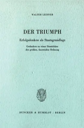 Leisner |  Der Triumph. | Buch |  Sack Fachmedien
