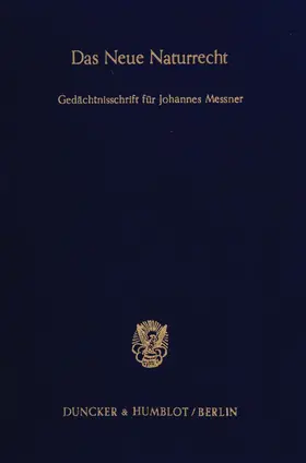 Klose / Schambeck / Weiler |  Das Neue Naturrecht. | Buch |  Sack Fachmedien