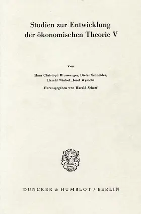 Scherf |  Deutsche Nationalökonomie zu Beginn des 19. Jahrhunderts. | Buch |  Sack Fachmedien