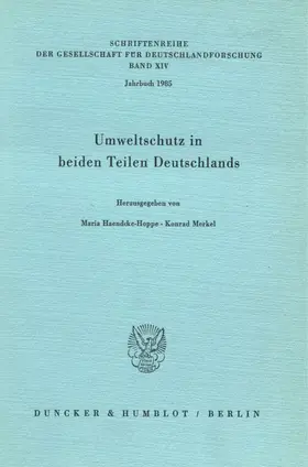 Haendcke-Hoppe / Merkel |  Umweltschutz in beiden Teilen Deutschlands. | Buch |  Sack Fachmedien