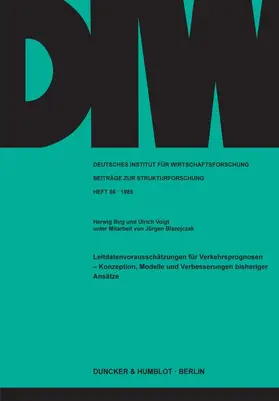 Birg / Voigt |  Leitdatenvorausschätzungen für Verkehrsprognosen - | Buch |  Sack Fachmedien
