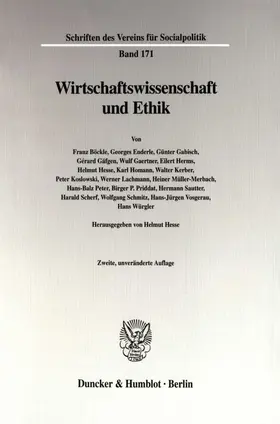 Hesse |  Wirtschaftswissenschaft und Ethik. | Buch |  Sack Fachmedien