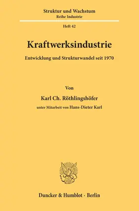 Röthlingshöfer |  Kraftwerksindustrie. | Buch |  Sack Fachmedien