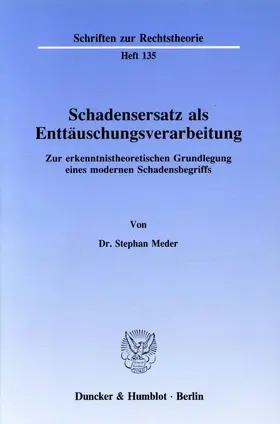 Meder |  Schadensersatz als Enttäuschungsverarbeitung. | Buch |  Sack Fachmedien