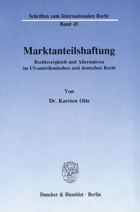 Otte |  Marktanteilshaftung. | Buch |  Sack Fachmedien
