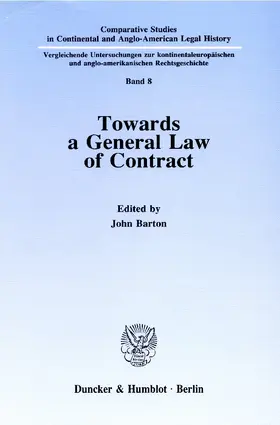 Barton |  Towards a General Law of Contract | Buch |  Sack Fachmedien