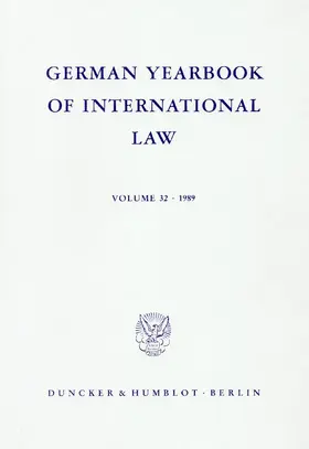 Delbrück / Hofmann / Zimmermann |  German Yearbook of International Law - Jahrbuch für Internationales Recht. | Buch |  Sack Fachmedien