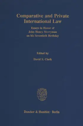 Clark |  Comparative and Private International Law. | Buch |  Sack Fachmedien