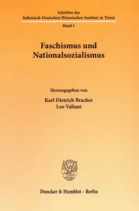 Bracher / Valiani |  Faschismus und Nationalsozialismus. | Buch |  Sack Fachmedien