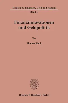 Blank | Finanzinnovationen und Geldpolitik. | Buch | 978-3-428-07146-3 | sack.de