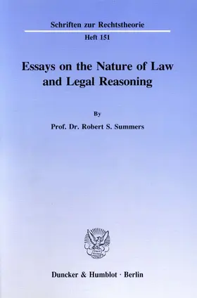 Summers |  Essays on the Nature of Law and Legal Reasoning. | Buch |  Sack Fachmedien