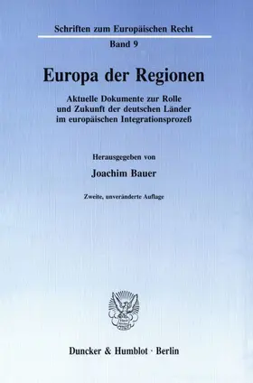 Bauer |  Europa der Regionen. | Buch |  Sack Fachmedien