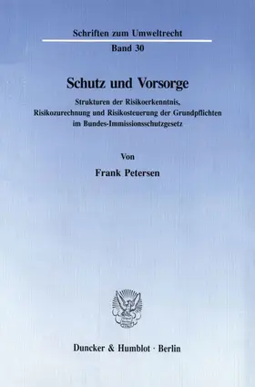 Petersen |  Schutz und Vorsorge. | Buch |  Sack Fachmedien
