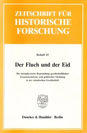 Blickle |  Der Fluch und der Eid. | Buch |  Sack Fachmedien