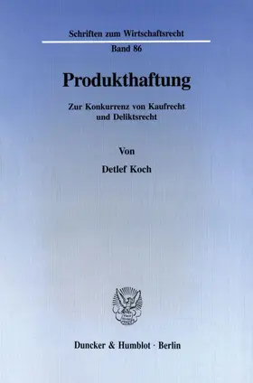 Koch |  Produkthaftung. | Buch |  Sack Fachmedien