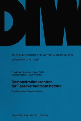Behringer / Belitz / Hornschild |  Demonstrationszentren für Faserverbundkunststoffe. | Buch |  Sack Fachmedien