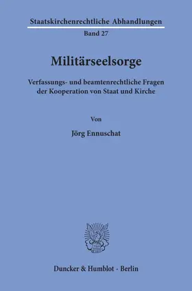 Ennuschat |  Militärseelsorge. | Buch |  Sack Fachmedien