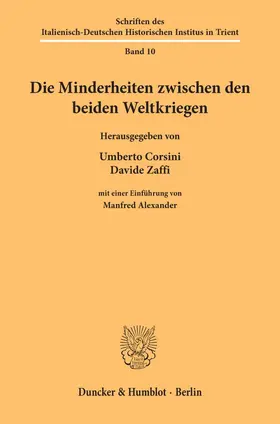 Corsini / Zaffi |  Die Minderheiten zwischen den beiden Weltkriegen. | Buch |  Sack Fachmedien