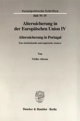 Ahrens / Döring / Hauser |  Alterssicherung in der Europäischen Union IV. | Buch |  Sack Fachmedien