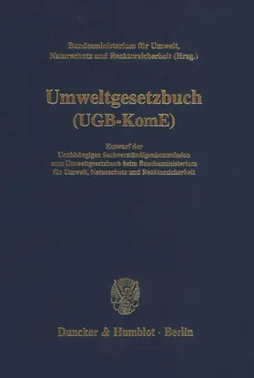  Umweltgesetzbuch (UGB-KomE). | Buch |  Sack Fachmedien