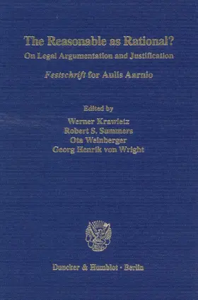 Krawietz / Summers / Weinberger |  The Reasonable as Rational? | Buch |  Sack Fachmedien