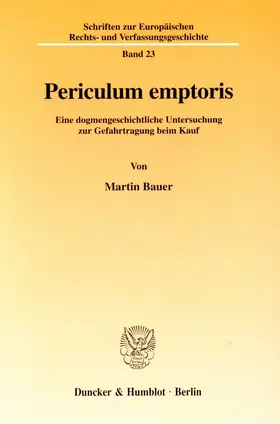 Bauer |  Periculum emptoris. | Buch |  Sack Fachmedien