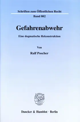 Poscher |  Gefahrenabwehr. | Buch |  Sack Fachmedien