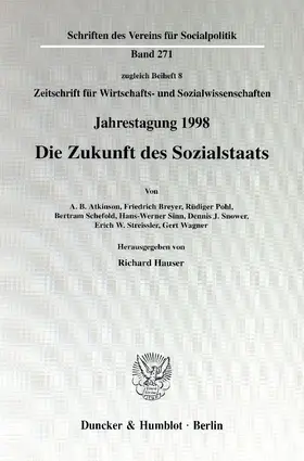 Hauser |  Die Zukunft des Sozialstaats. | Buch |  Sack Fachmedien