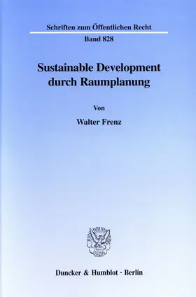 Frenz |  Sustainable Development durch Raumplanung. | Buch |  Sack Fachmedien