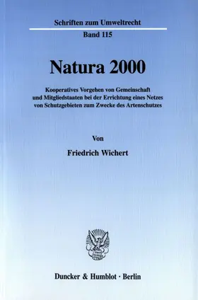 Wichert |  Natura 2000. | Buch |  Sack Fachmedien