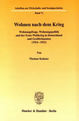 Koinzer |  Wohnen nach dem Krieg. | Buch |  Sack Fachmedien