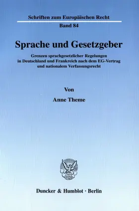 Theme |  Sprache und Gesetzgeber. | Buch |  Sack Fachmedien