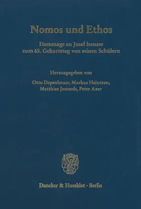 Depenheuer / Heintzen / Jestaedt |  Nomos und Ethos. | Buch |  Sack Fachmedien