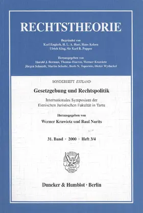 Krawietz / Narits |  Gesetzgebung und Rechtspolitik. | Buch |  Sack Fachmedien