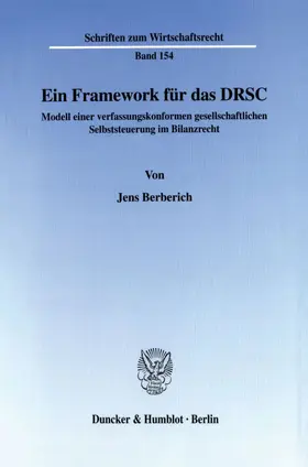 Berberich | Ein Framework für das DRSC. | Buch | 978-3-428-10831-2 | www2.sack.de
