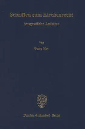 May / Egler / Rees |  Schriften zum Kirchenrecht. | Buch |  Sack Fachmedien