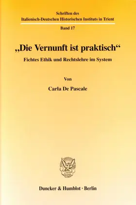 De Pascale |  "Die Vernunft ist praktisch" | Buch |  Sack Fachmedien