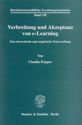 Küpper |  Verbreitung und Akzeptanz von e-Learning. | Buch |  Sack Fachmedien