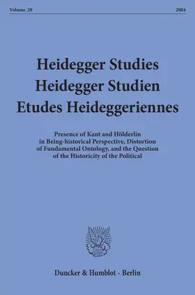 Emad / Herrmann / Maly |  Heidegger Studies - Heidegger Studien - Etudes Heideggeriennes. | Buch |  Sack Fachmedien