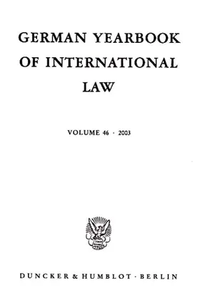 Delbrück / Hofmann / Zimmermann |  German Yearbook of International Law - Jahrbuch für Internationales Recht. | Buch |  Sack Fachmedien