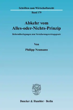 Neumann |  Abkehr vom Alles-oder-Nichts-Prinzip | Buch |  Sack Fachmedien